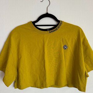 NWT Savage X Fenty Crop Top Shirt, Medium, Yellow